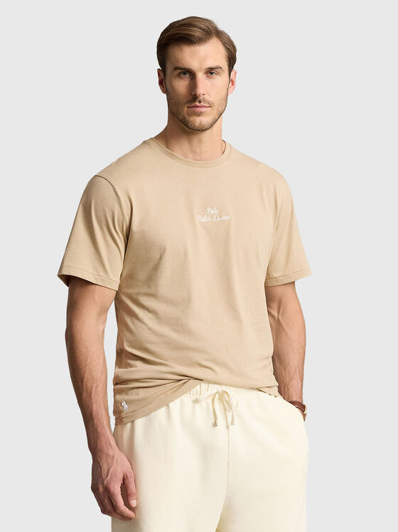 Tricou din bumbac cu logo - 1