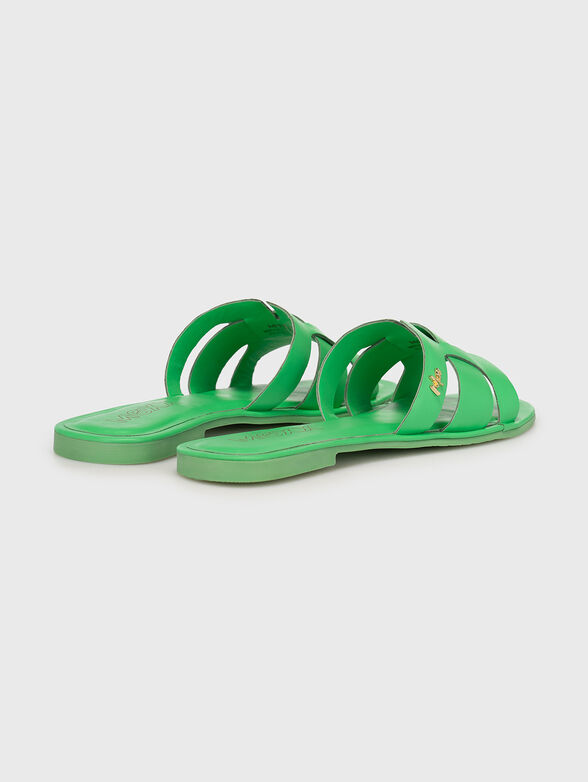 JACEY leather slippers in black - 3