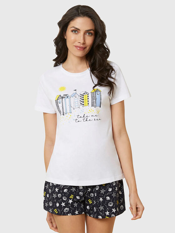SEA YOU SOON pajamas with accent print - 1