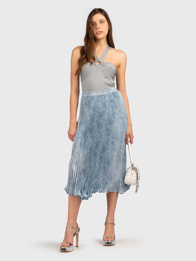 Midi pleated skirt - 5