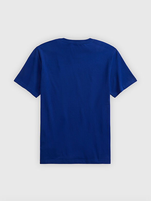 Dark blue T-shirt with logo print - 2