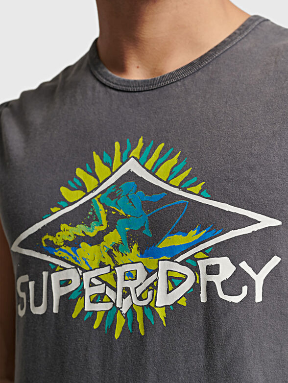 VINTAGE TRIBAL SURF grey top - 5