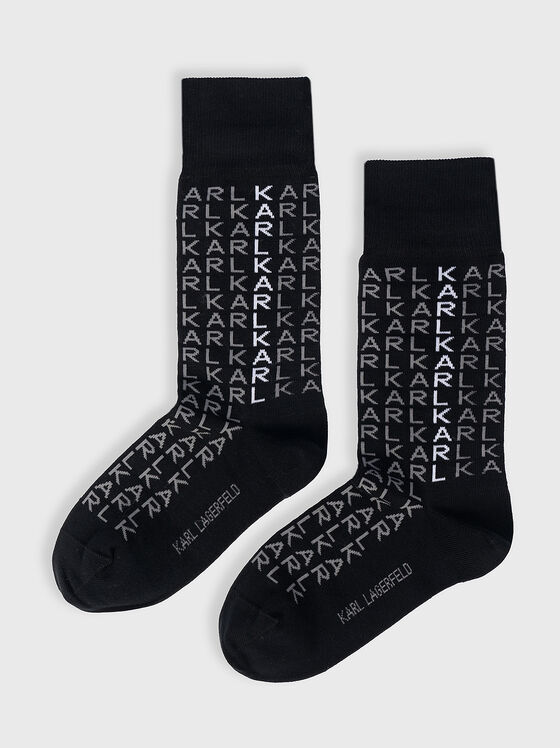 Socks with monogram logo accent - 1