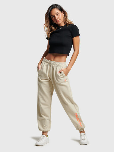 CODE CORE sports pants in beige color - 5