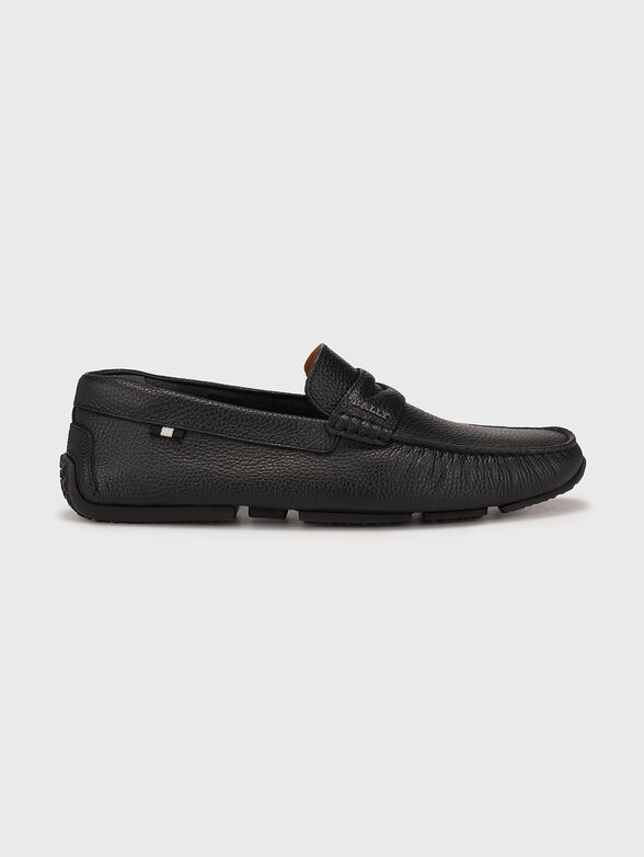 PAVEL-U black leather loafers - 1