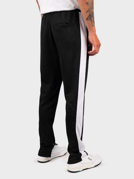 Pantaloni SANDRO negri cu bordură contrastantă - 2