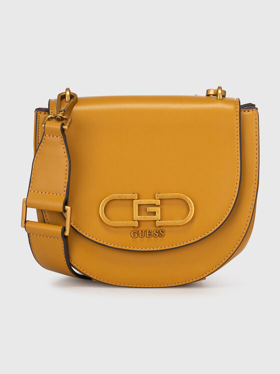 Black crossbody bag with metal logo accent - 1