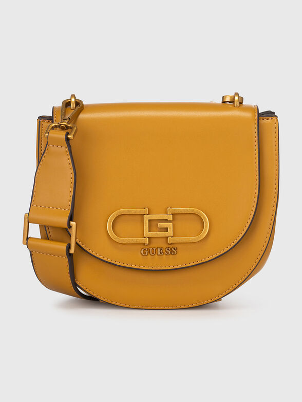 Black crossbody bag with metal logo accent - 1