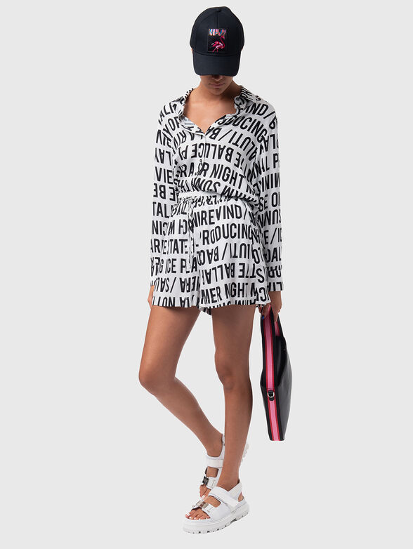 Shorts with contrasting lettering - 4