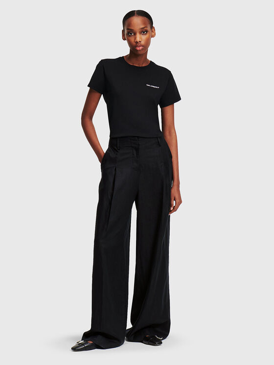 Pantaloni negri evazați - 1
