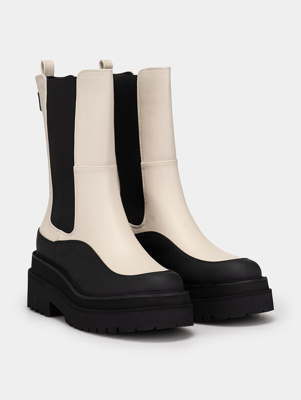 PURPLE 32 ankle boots with elastic inserts - 2