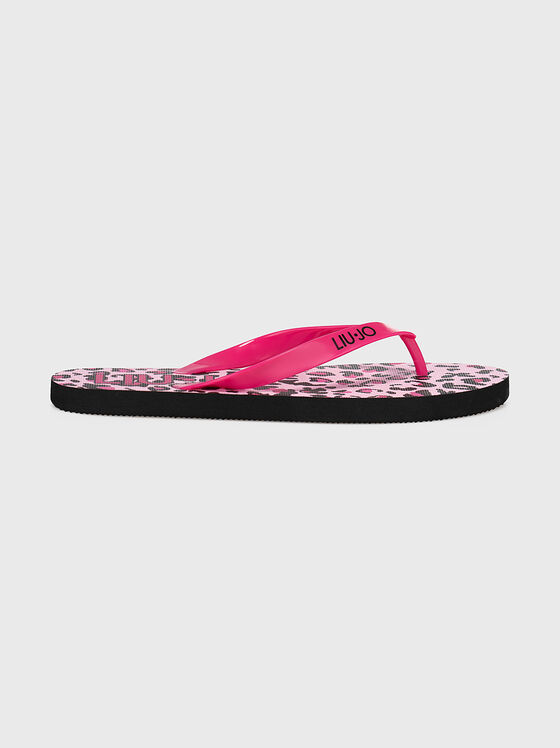Beach flip-flop with animal print - 1