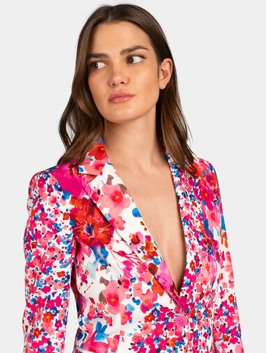 Blazer with floral motifs - 5