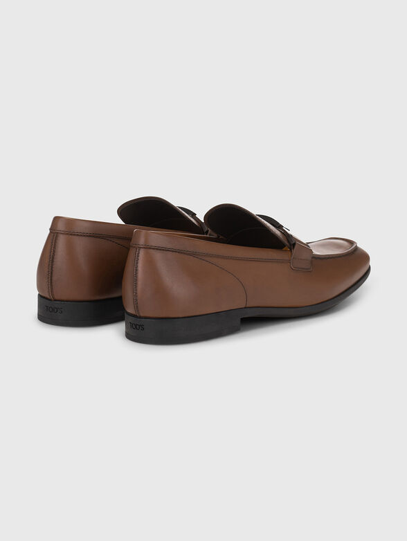 Brown leather loafers  - 3