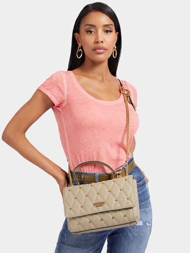 TRIANA bag with quilted effect and metal studs - 3