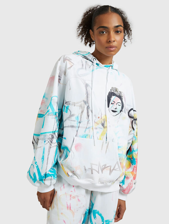 QUEEN GRAFFITI sweatshirt with accent back - 1