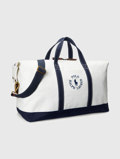 Bag with contrasting handles and logo embroidery - 5