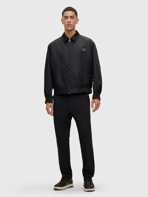 BELTON black jacket with logo patch - 2