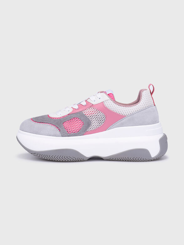 Grey sports shoes with contrasting inserts - 4