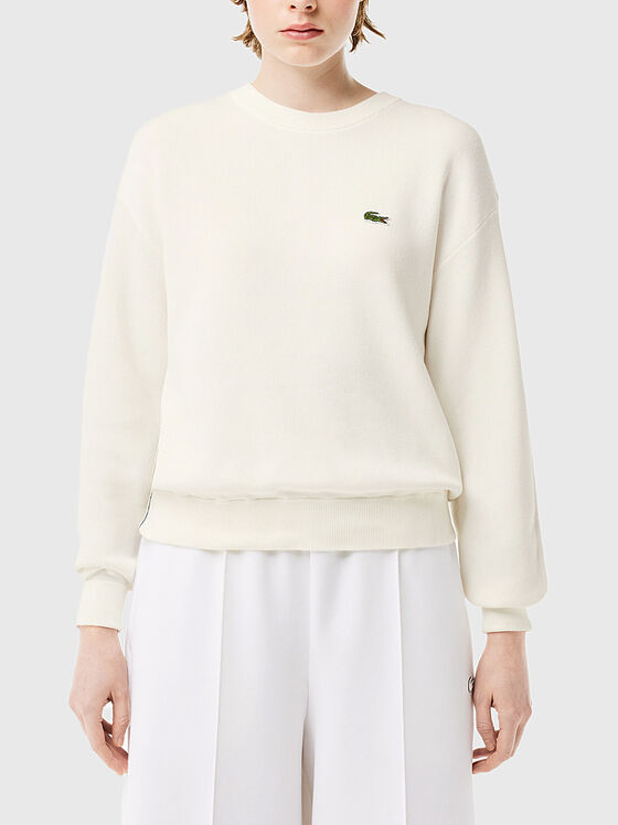 Sweater with embroidered logo  - 1