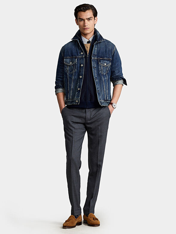 Vest in blue with zipper - 2