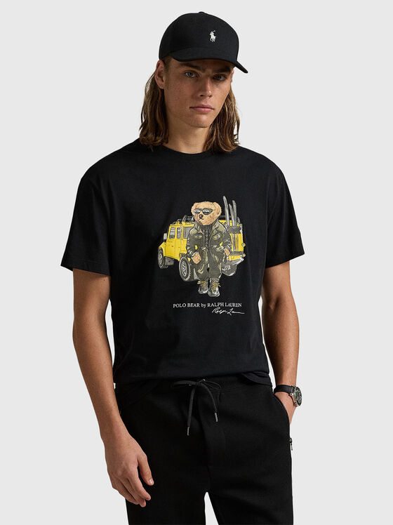 Tricou din bumbac cu imprimeu Polo Bear - 1