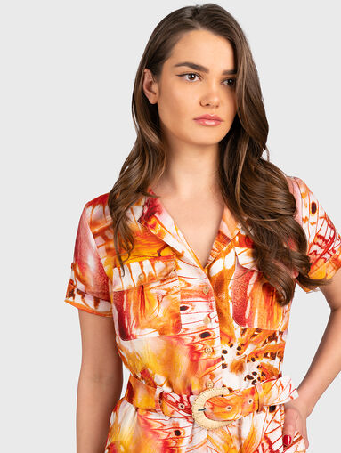 Jumpsuit with floral motifs - 4