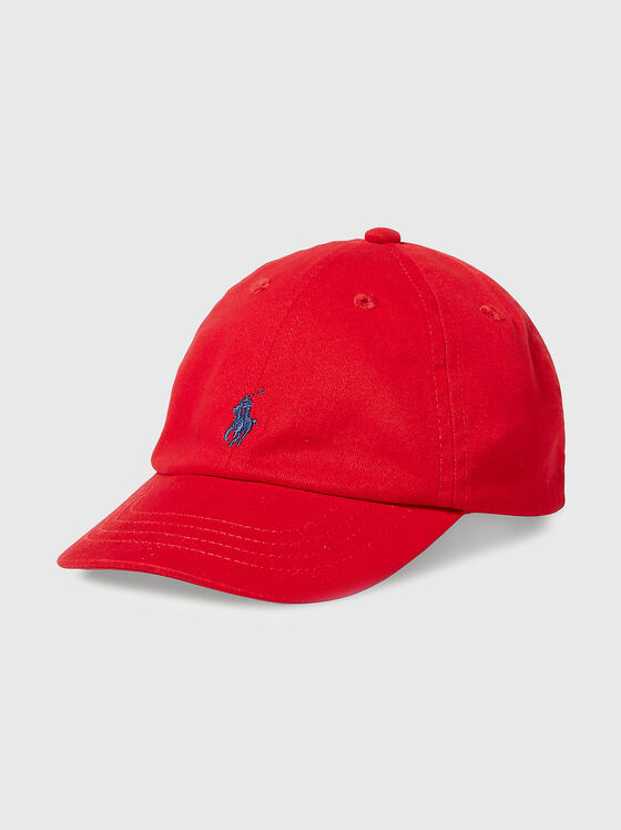Red hat with logo embroidery - 1