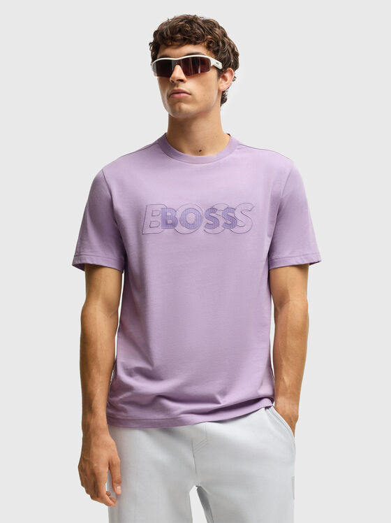 Tricou din bumbac cu logo - 1