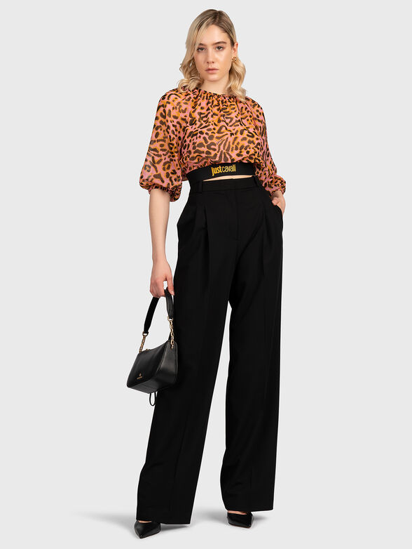 Blouse with puff sleeve and animal print - 2