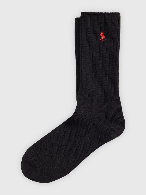 COLOR SHOP socks with contrast logo embroidery - 1