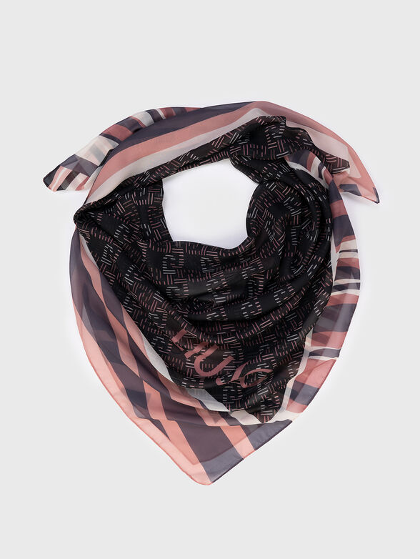 FOULARD black scarf with print - 1