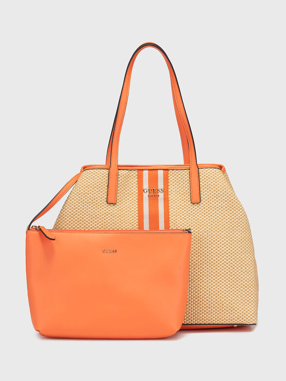 VIKKY tote bag with knitted texture - 2