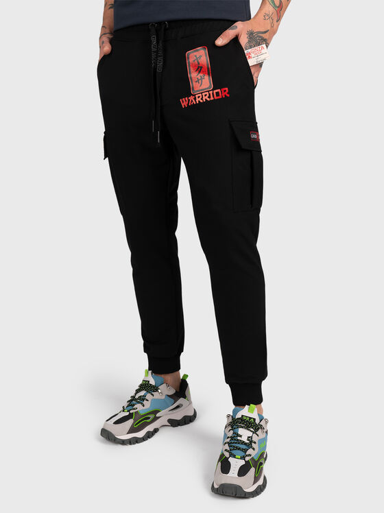 JSP002 sports pants with laces and print - 1
