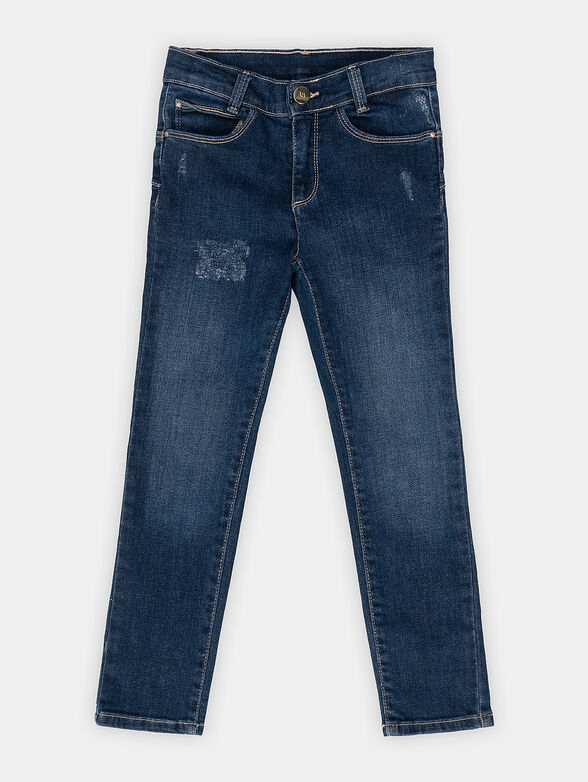 Blue jeans with washed effect - 1