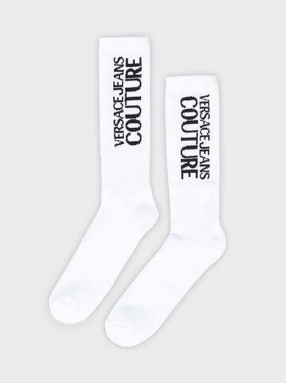 White socks with contrasting logo - 1