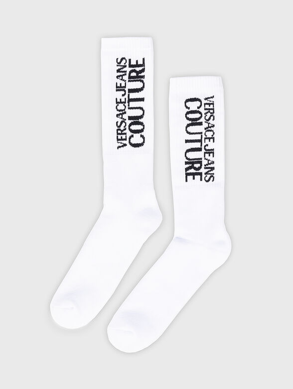 White socks with contrasting logo - 1