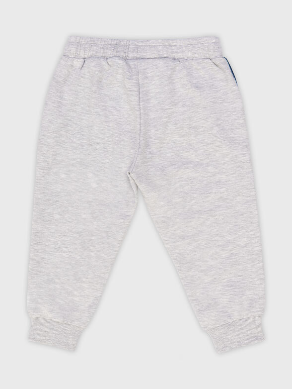 LEBUSA grey sports trousers with side stripe - 2