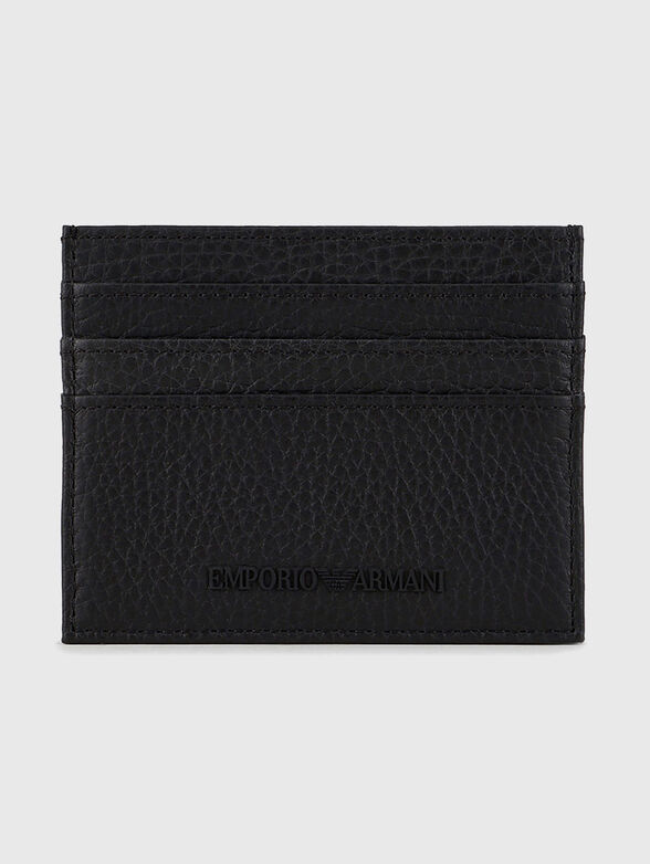 Leather card holder with logo - 2