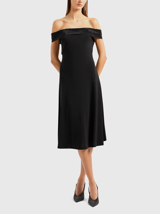Rochie midi cu cristale aplicate - 1