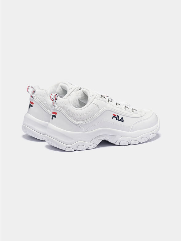 STRADA F White sneakers with glossy finish - 3