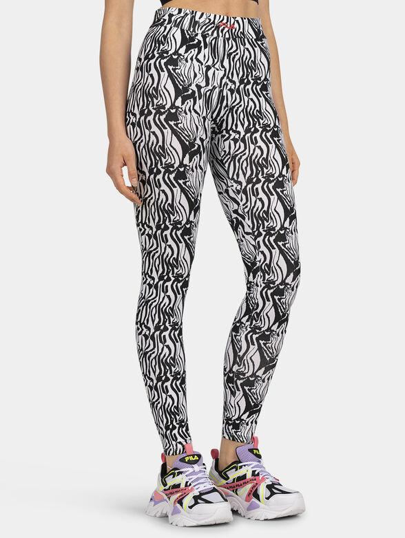 BERG AOP leggings with zebra print - 1