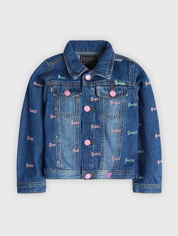 Denim jacket with logo embroidery - 1