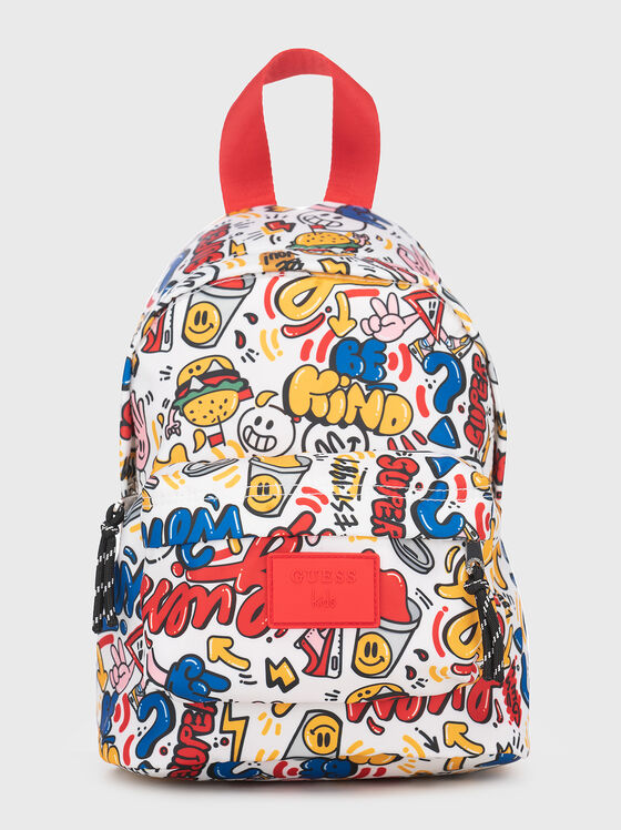 Rucsac cu imprimeu multicolor - 1