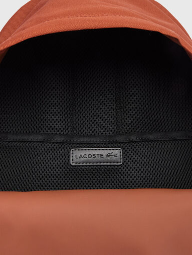 Unisex black backpack with logo detail - 5