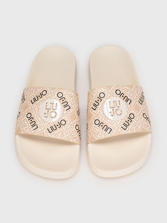 KOS 07 beach slippers with contrasting logo print - 6