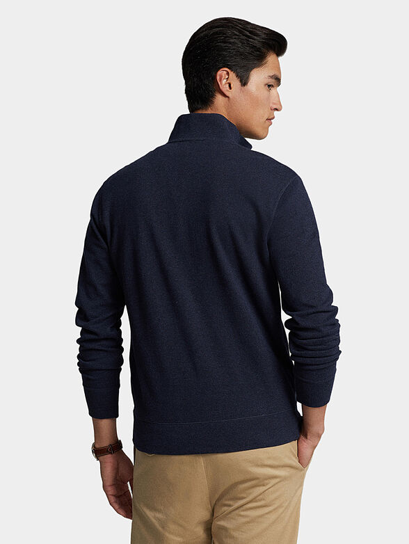 Dark blue turtleneck sweater and zip - 3
