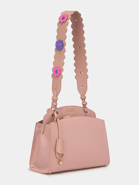 BOSTON beige bag with logo accent - 4