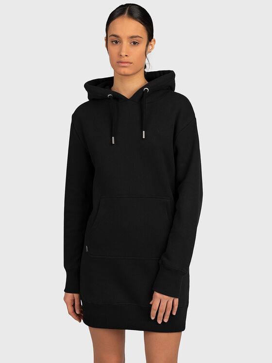 Rochie cu glugă și logo brodat - 1