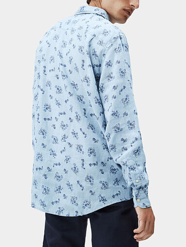 BROADWELL blue shirt with floral print - 3